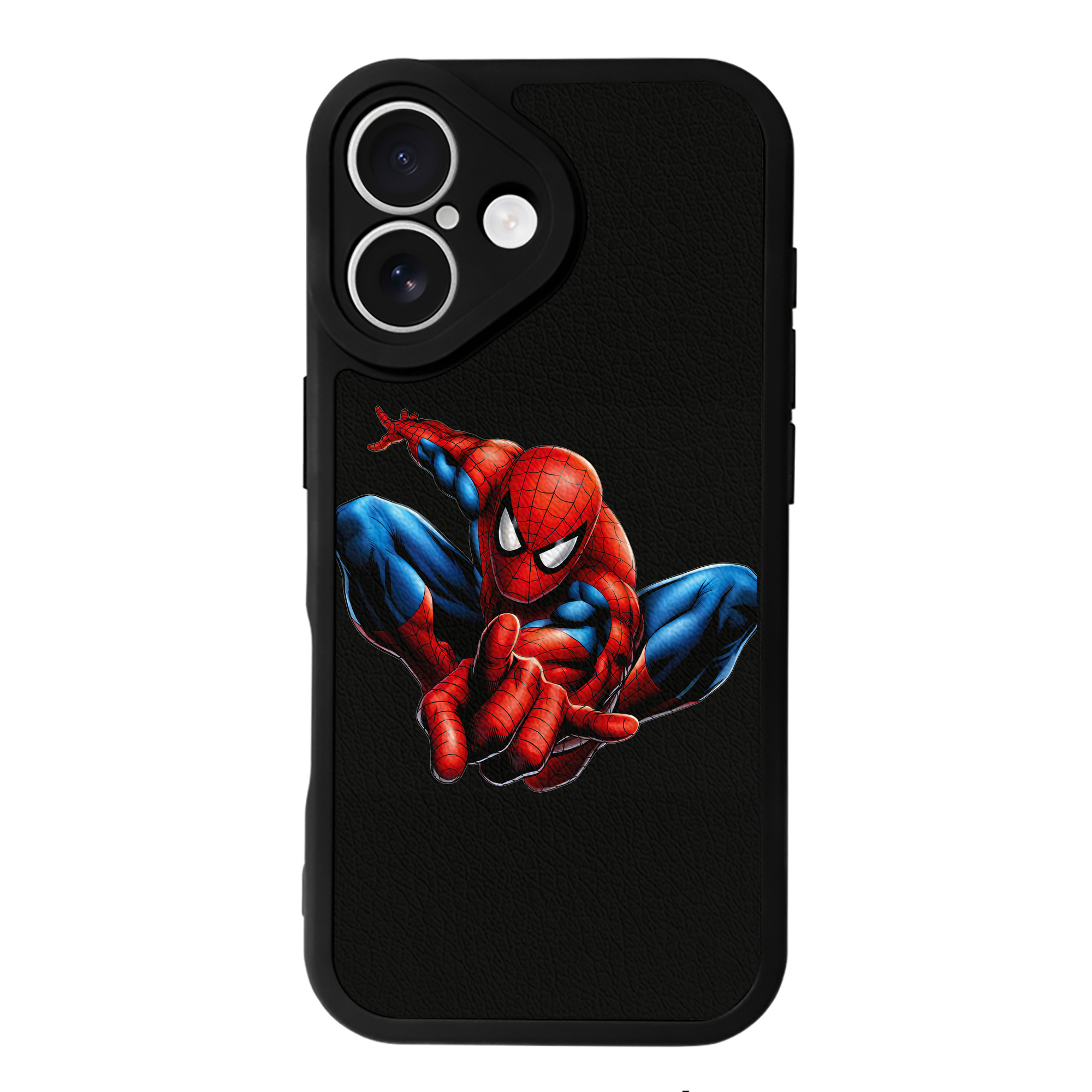 Spider Man スパイダーマン 【iPhone 16シリーズ対応】シリコンスマホケース（レザー調） 材質：シリコン